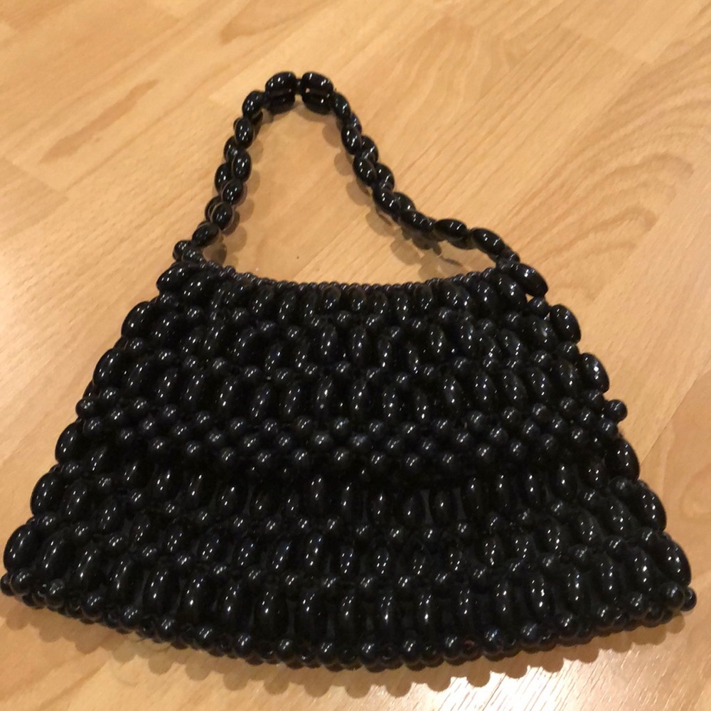 Black beaded bag
